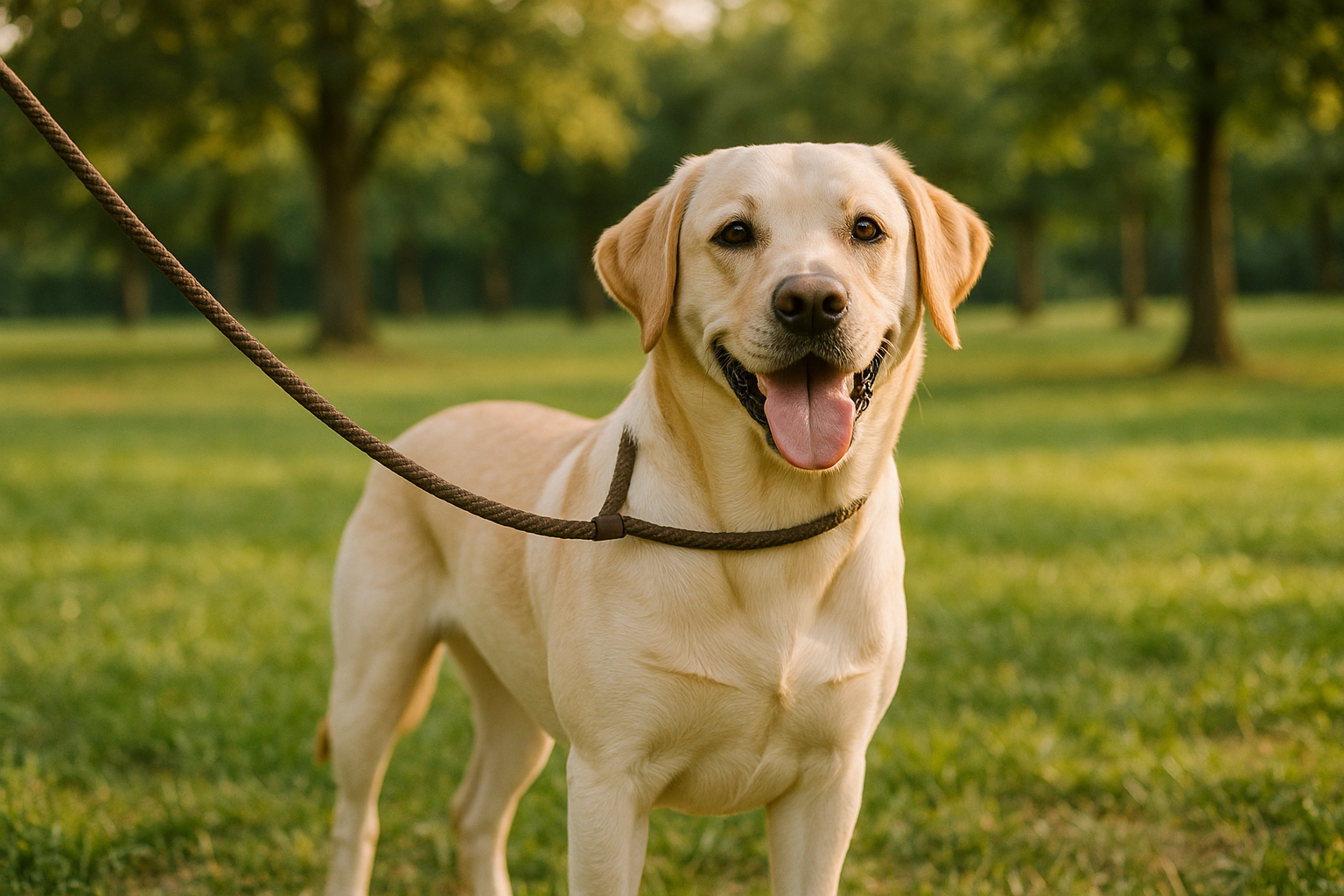 dog on slip lead