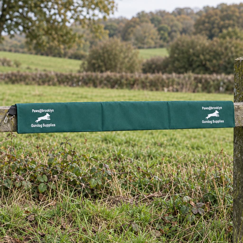 Green Paws@Brooklyn gundog fence cover on a countryside fence