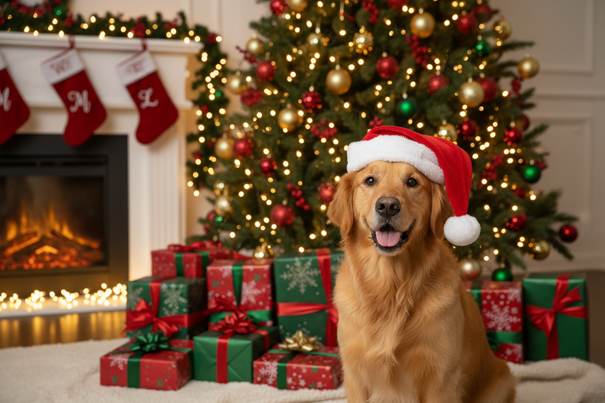 paws@brooklyn christmas dog