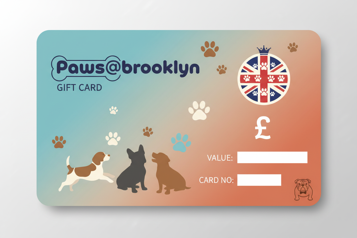 Paws@brooklyn Gift Card GBP for dogs