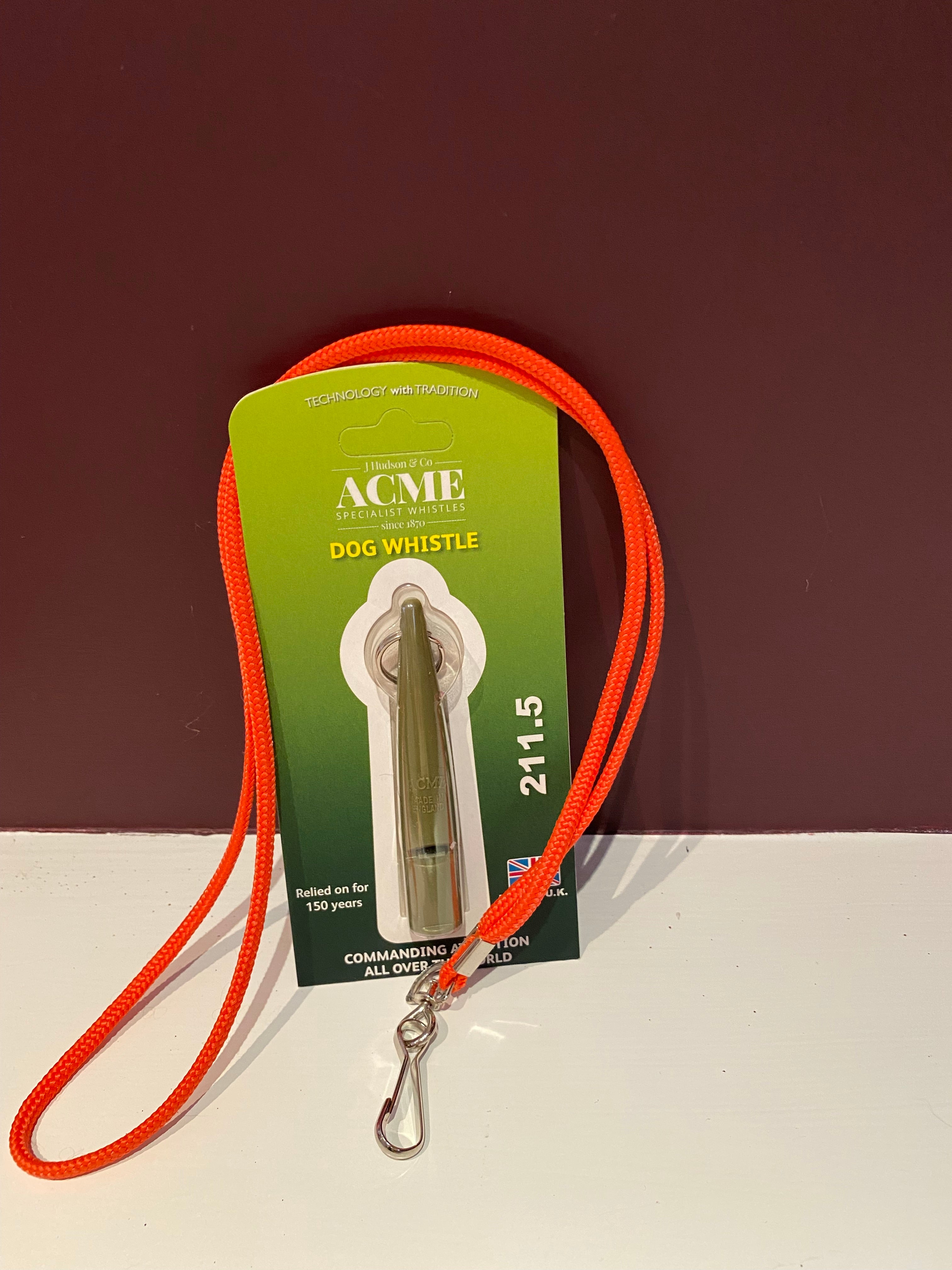 Acme 211.5 dog outlet whistle with lanyard