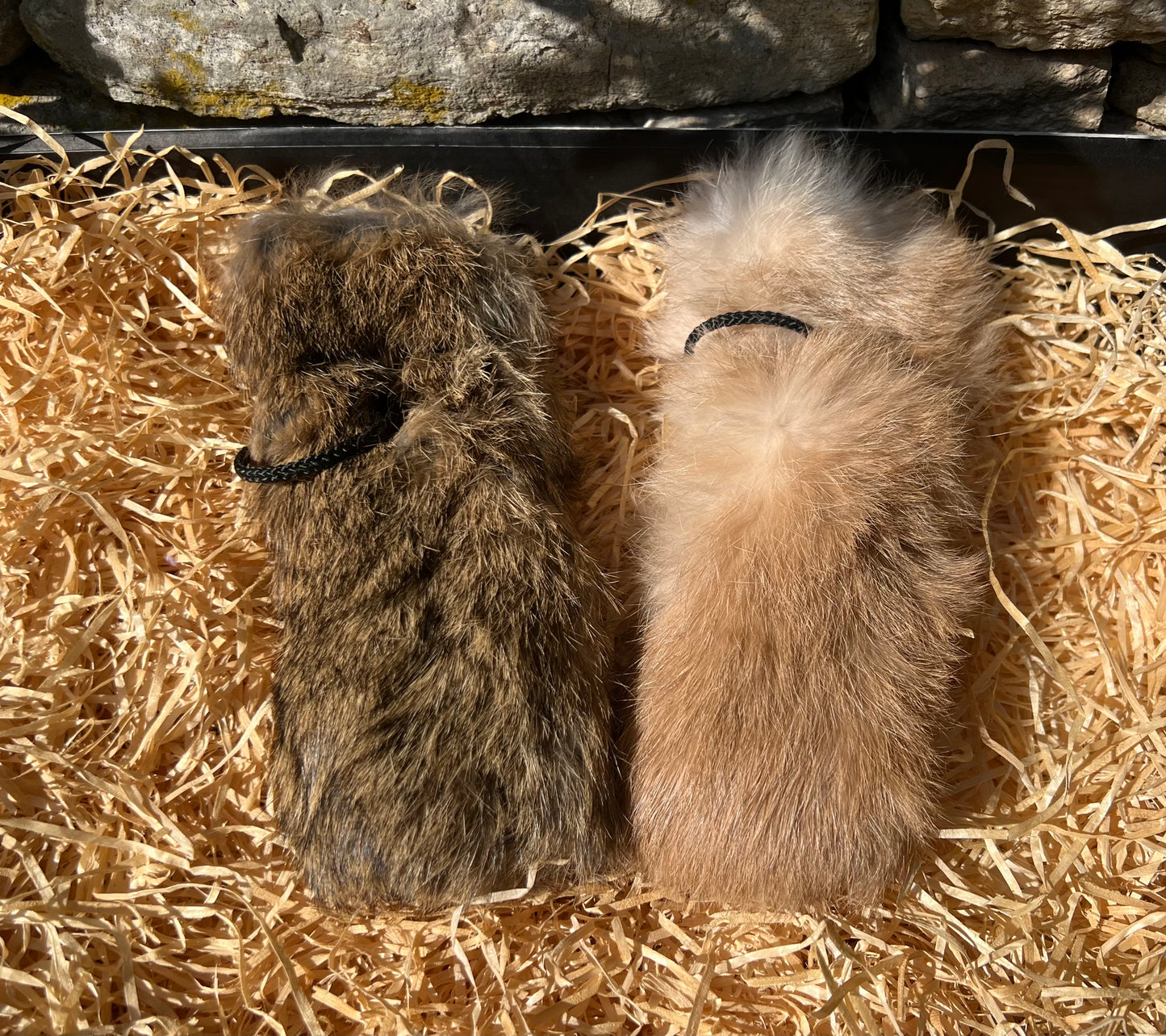 Full fur Rabbit Dummies with toggle for small dogs, puppies and Junior Dogs